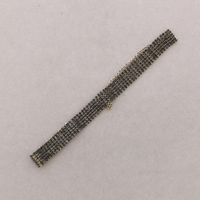 6 ROW METAL CRYSTALS CHOKER