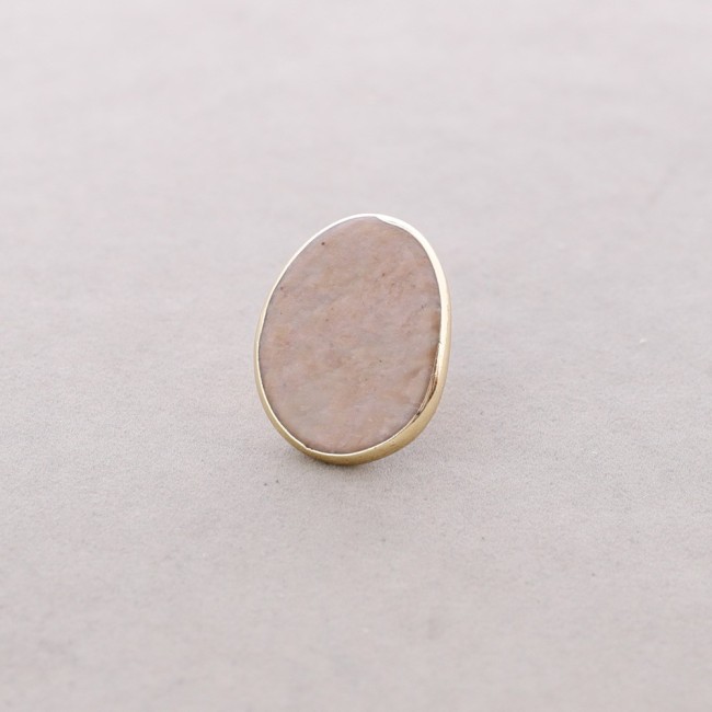 ANILLO BRONCE PIEDRA IRREGULAR