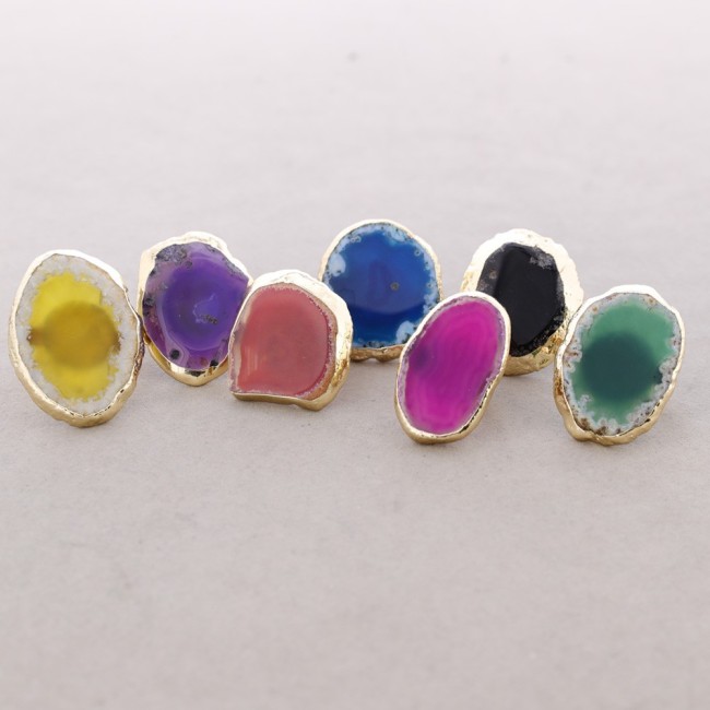 ANILLO BRONCE PIEDRA IRREGULAR