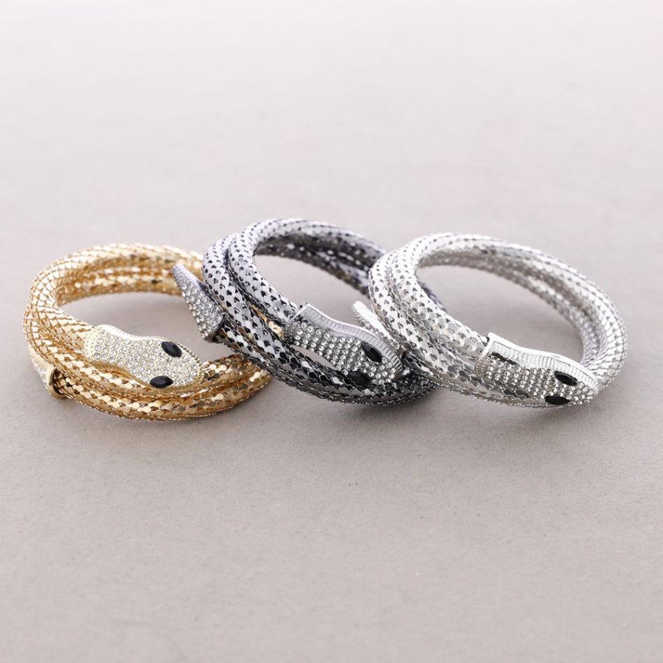 PULSERA CADENA SERPIENTE METAL