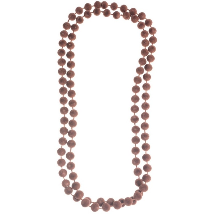 COLLAR LARGO BOLAS TERCIOPELO 1.3M