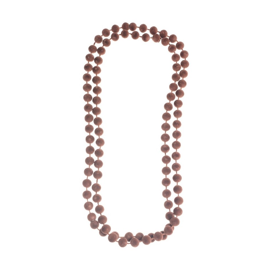 LONG VELVET BALL NECKLACE 1.3M