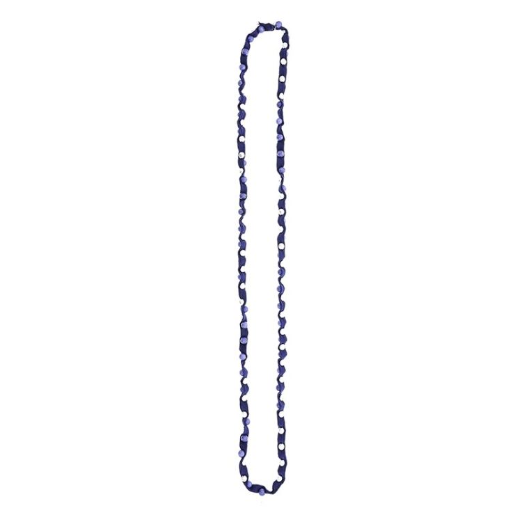 COLLAR LARGO TUBO LAZO PIEDRAS CUENTAS IMITACIÓN METAL 2