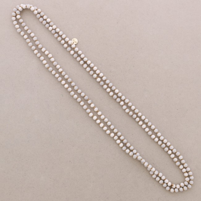 COLLAR LARGO PIEDRA FACETADA MATE 1.5M*6MM