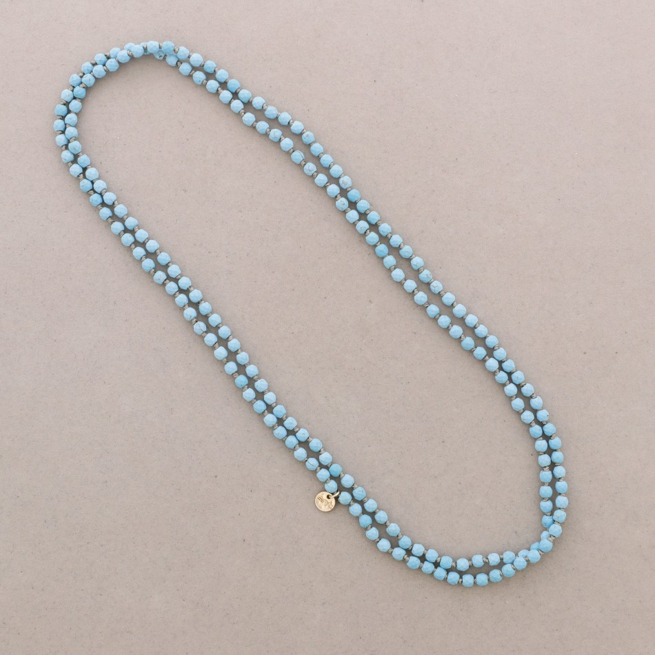 COLLAR LARGO PIEDRA FACETADA MATE 1.5M*6MM