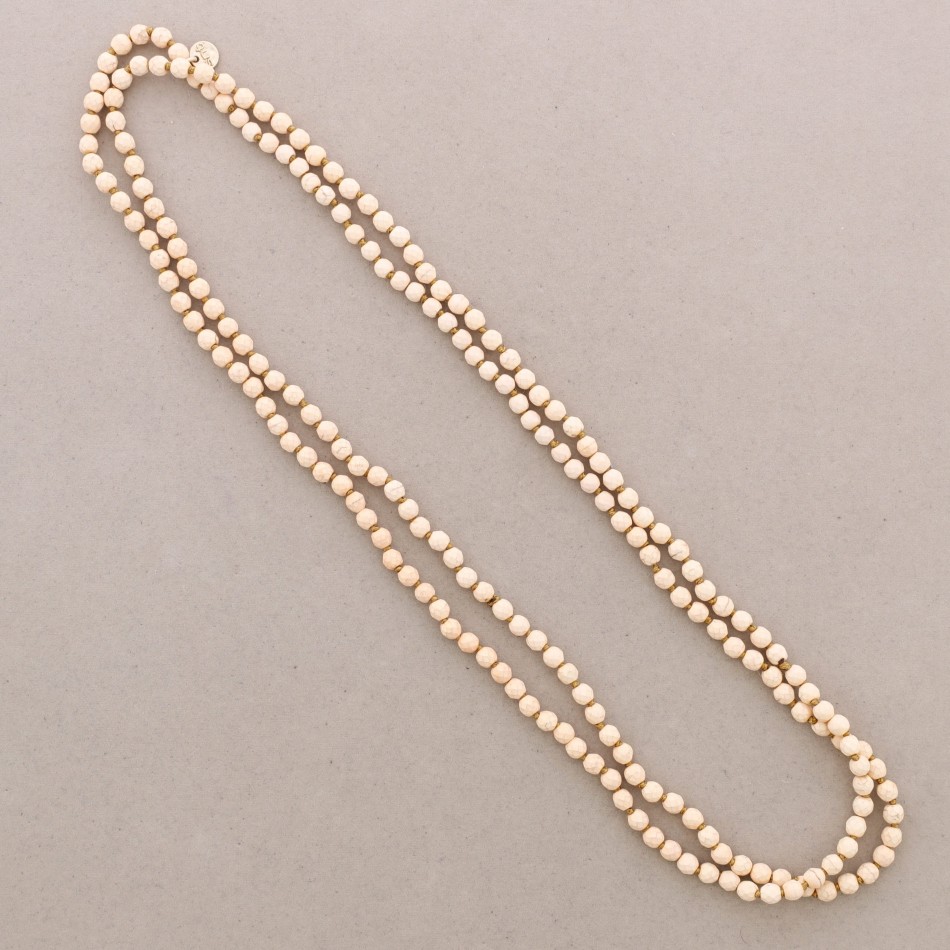 COLLAR LARGO PIEDRA FACETADA MATE 1.5M*6MM