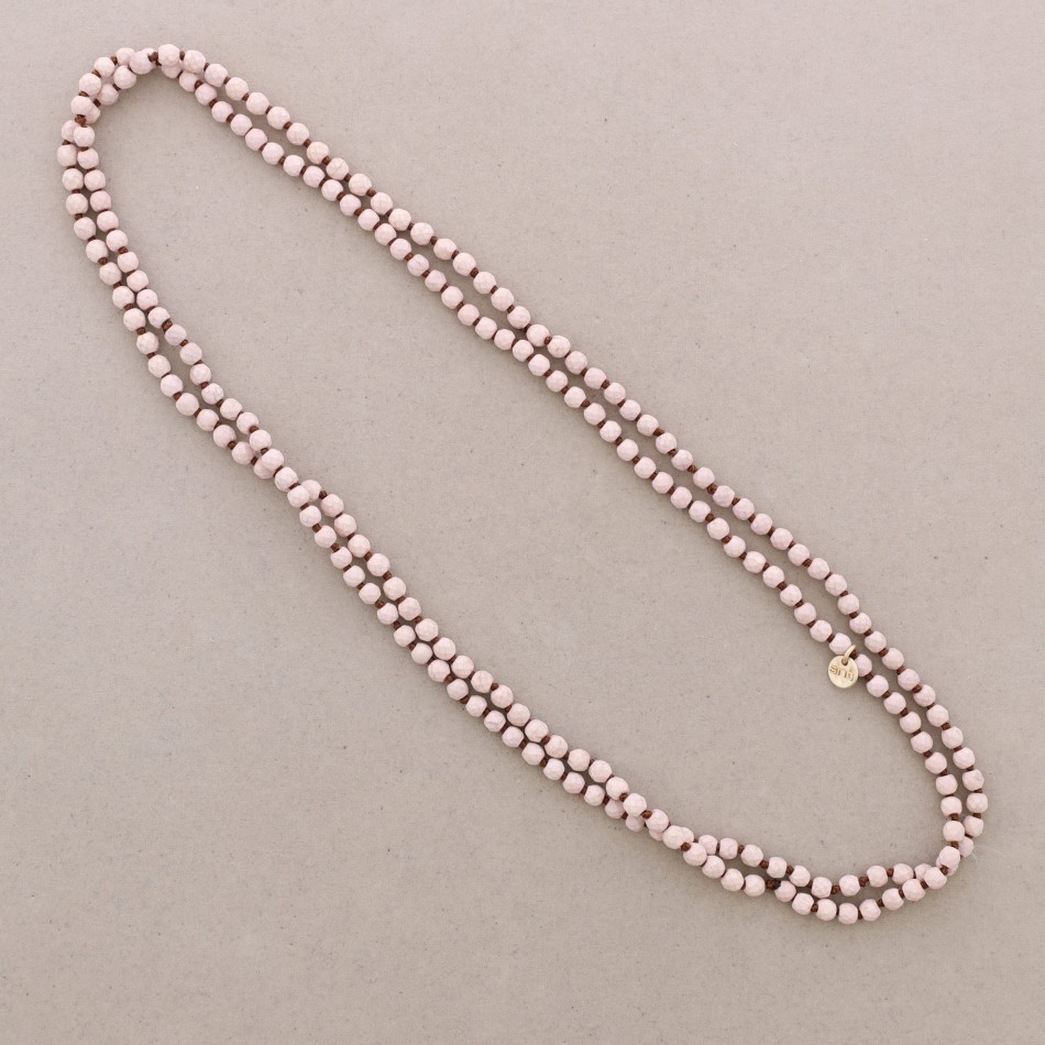 COLLAR LARGO PIEDRA FACETADA MATE 1.5M*6MM