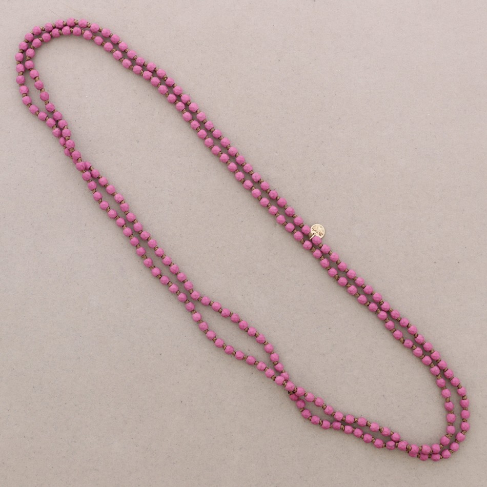 COLLAR LARGO PIEDRA FACETADA MATE 1.5M*6MM