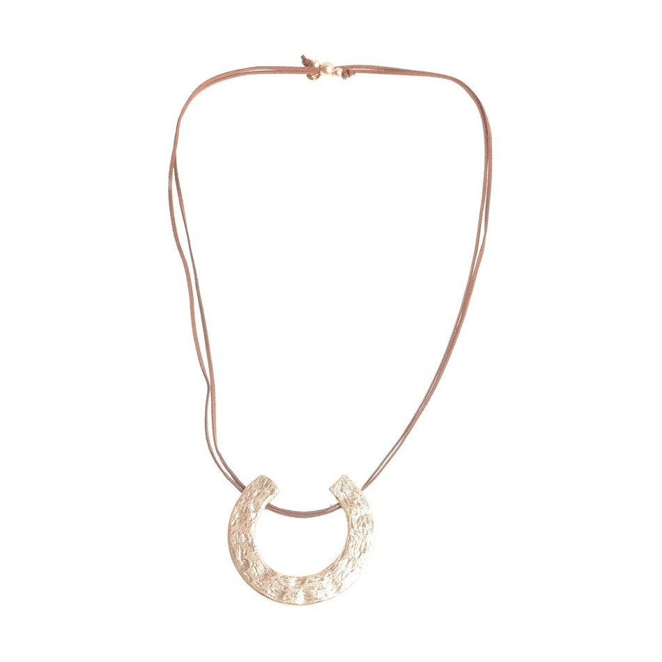 COLLAR LARGO COLGANTE U INVERTIDA METAL