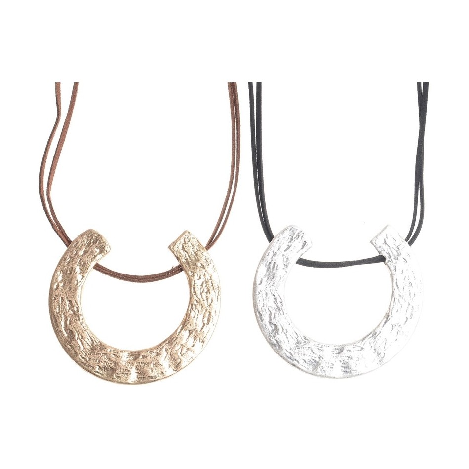 COLLAR LARGO COLGANTE U INVERTIDA METAL