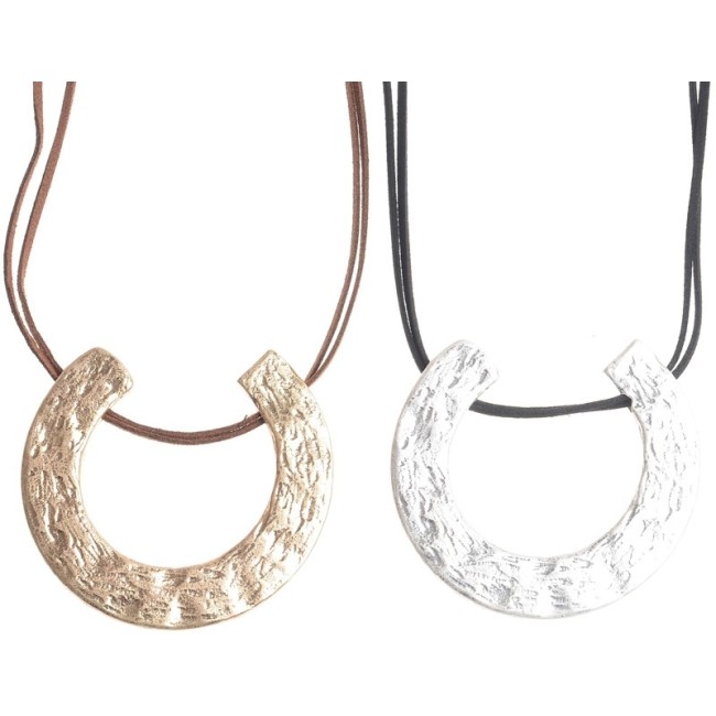 COLLAR LARGO COLGANTE U INVERTIDA METAL