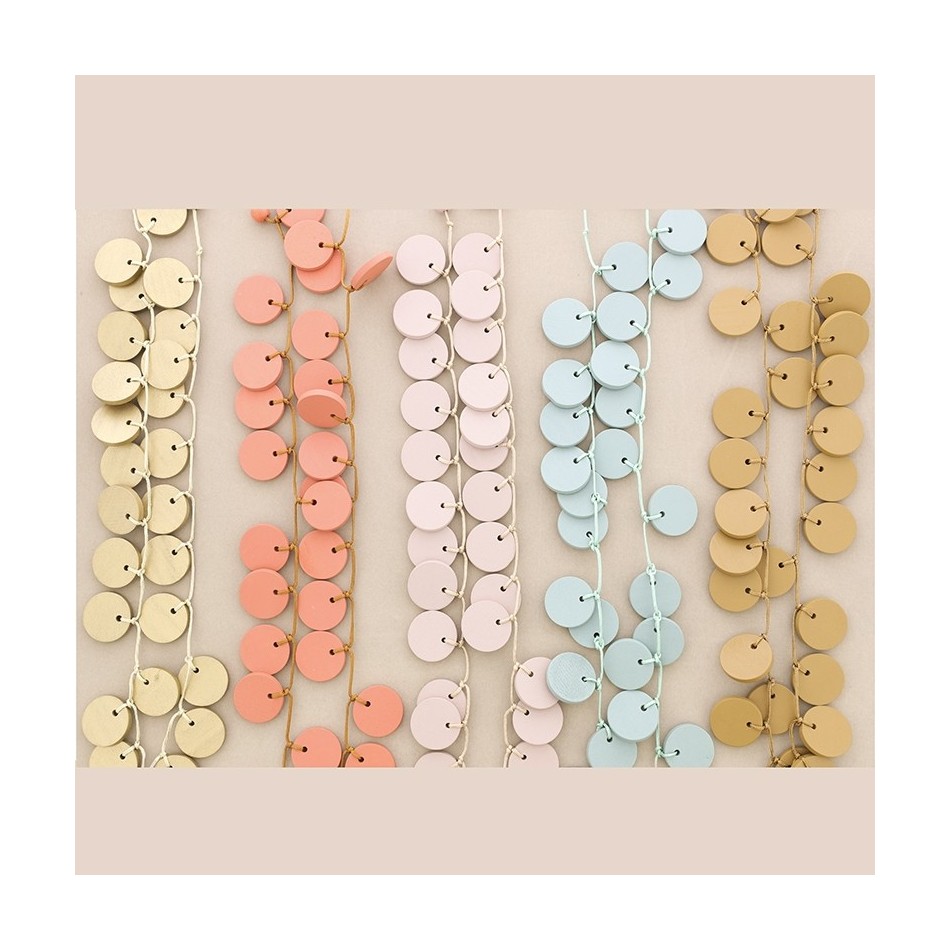 COLLAR LARGO MEDALLAS MADERA