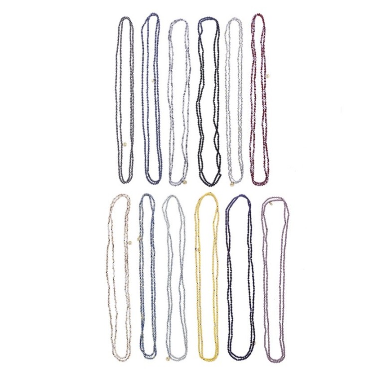 COLLAR LARGO CRISTALES FACETADOS 1.5M*4MM 2