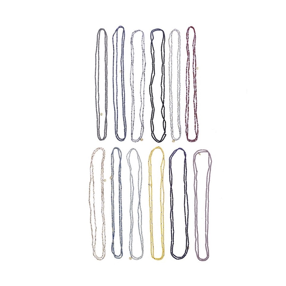 LONG NECKLACE FACETED CRYSTALS 1.5M*4MM
