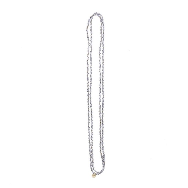 LONG NECKLACE FACETED CRYSTALS 1.5M*4MM