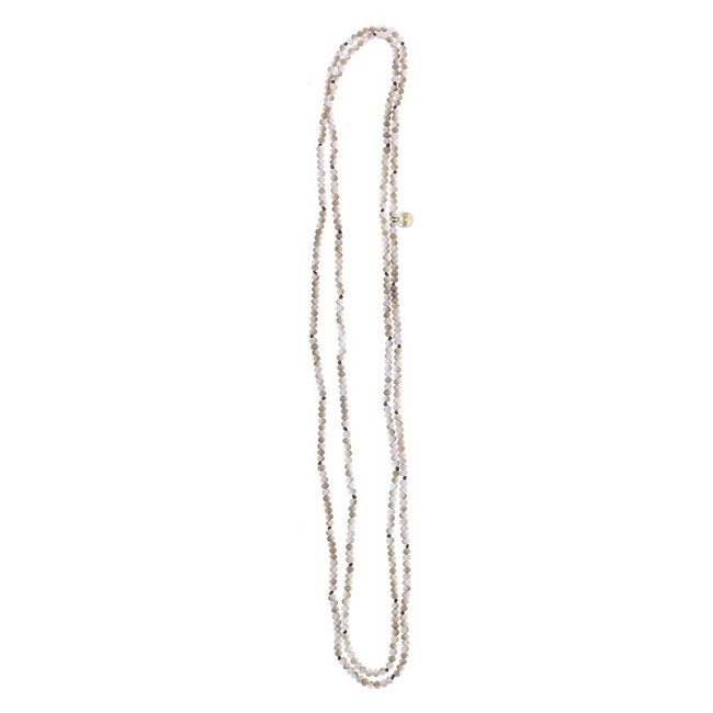 LONG NECKLACE FACETED CRYSTALS 1.5M*4MM