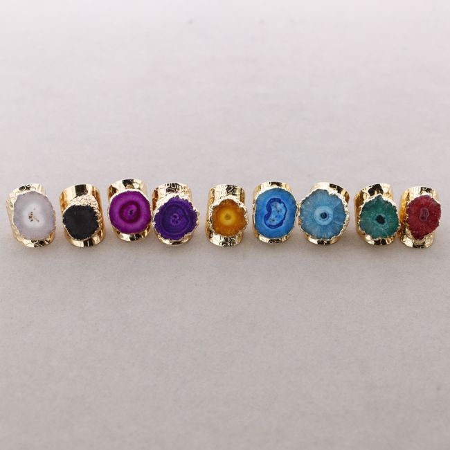 ANILLO BRONCE PIEDRA DRUSA IRREGULAR