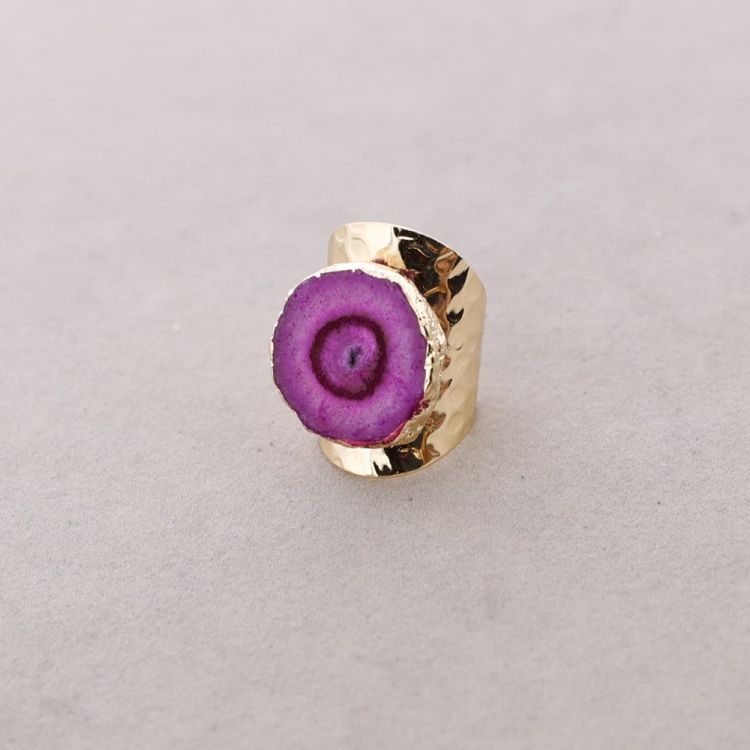 ANILLO BRONCE PIEDRA DRUSA IRREGULAR 2
