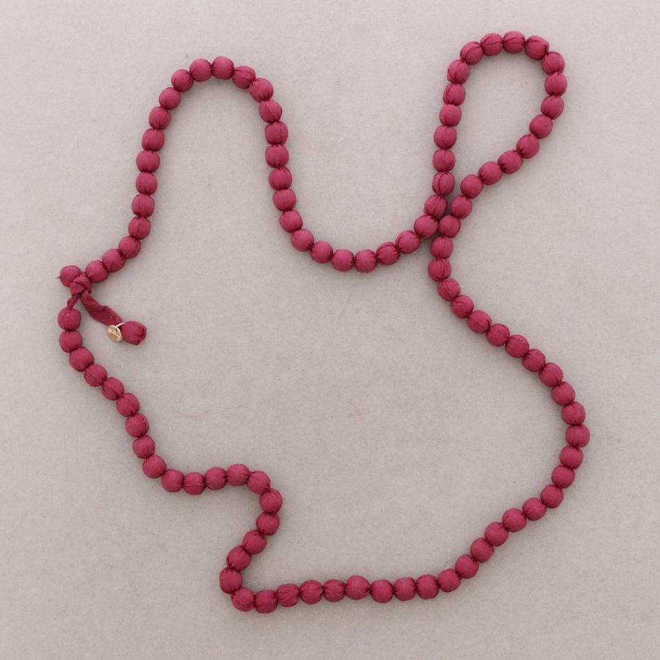 COLLAR LARGO BOLAS REVESTIDAS 1,1M