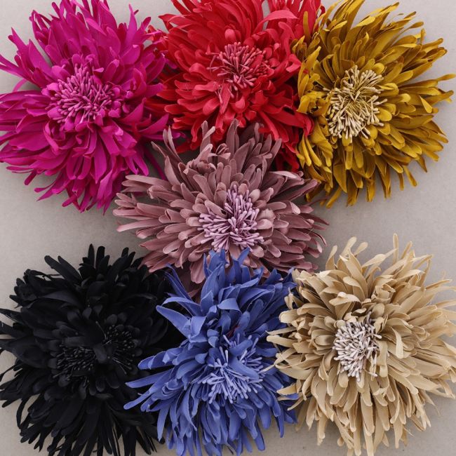 FABRIC FLOWER BROOCH 16CM