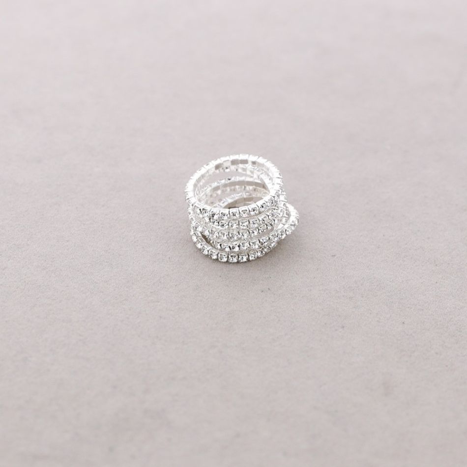ANILLO ELÁSTICA SET 6 TIRAS CRISTALES
