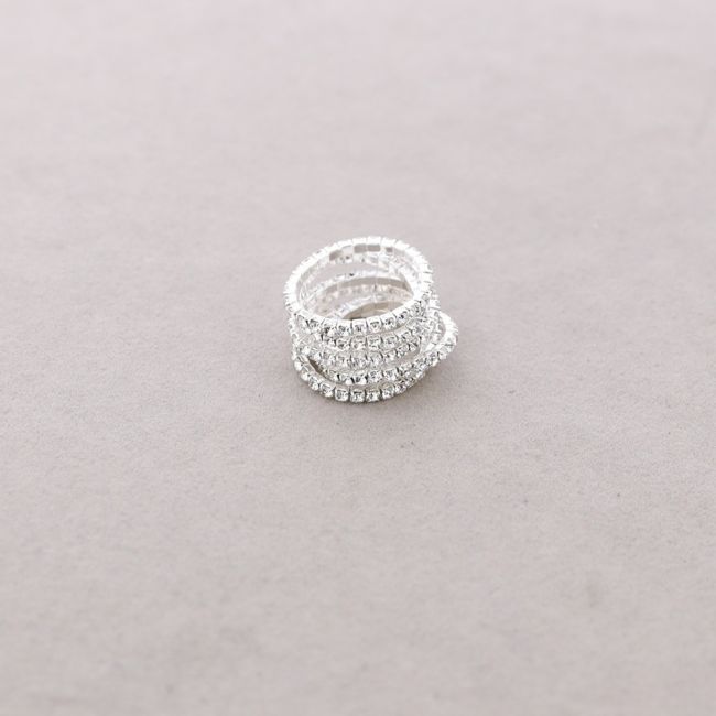 ANILLO ELÁSTICA SET 6 TIRAS CRISTALES