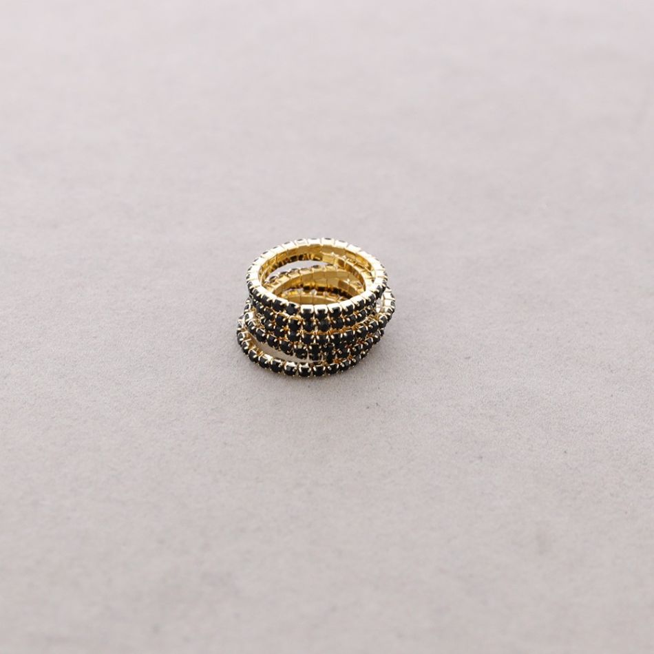 ANILLO ELÁSTICA SET 6 TIRAS CRISTALES
