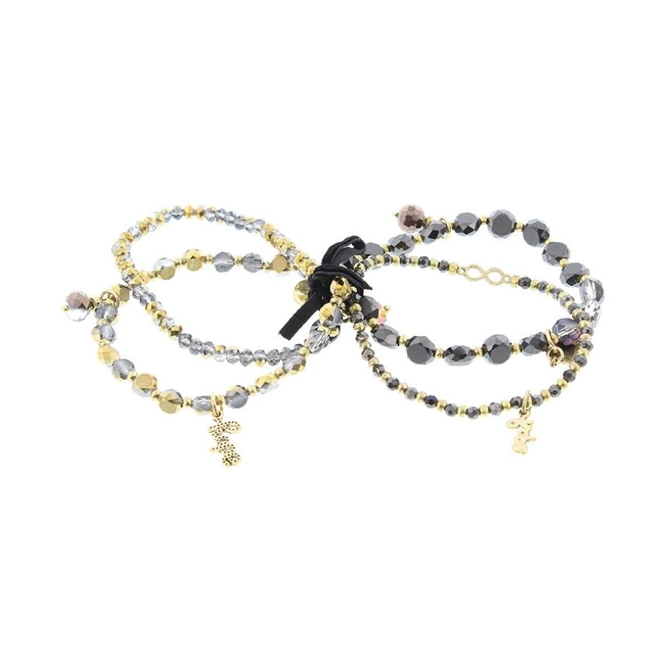 PULSERA 4 TIRAS CUENTAS