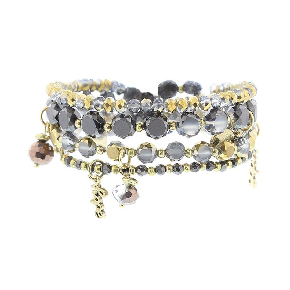 PULSERA 4 TIRAS CUENTAS