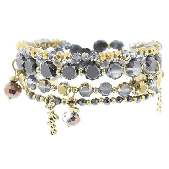 PULSERA 4 TIRAS CUENTAS
