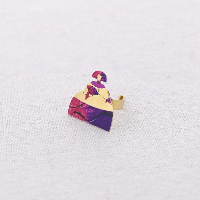ANILLO ACERO MENINA DIBUJO