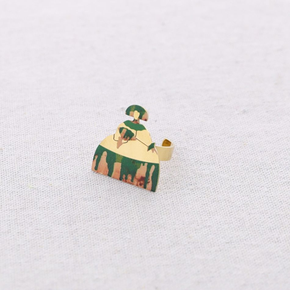 ANILLO ACERO MENINA DIBUJO