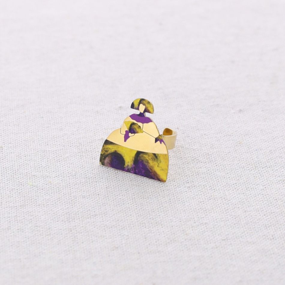 ANILLO ACERO MENINA DIBUJO