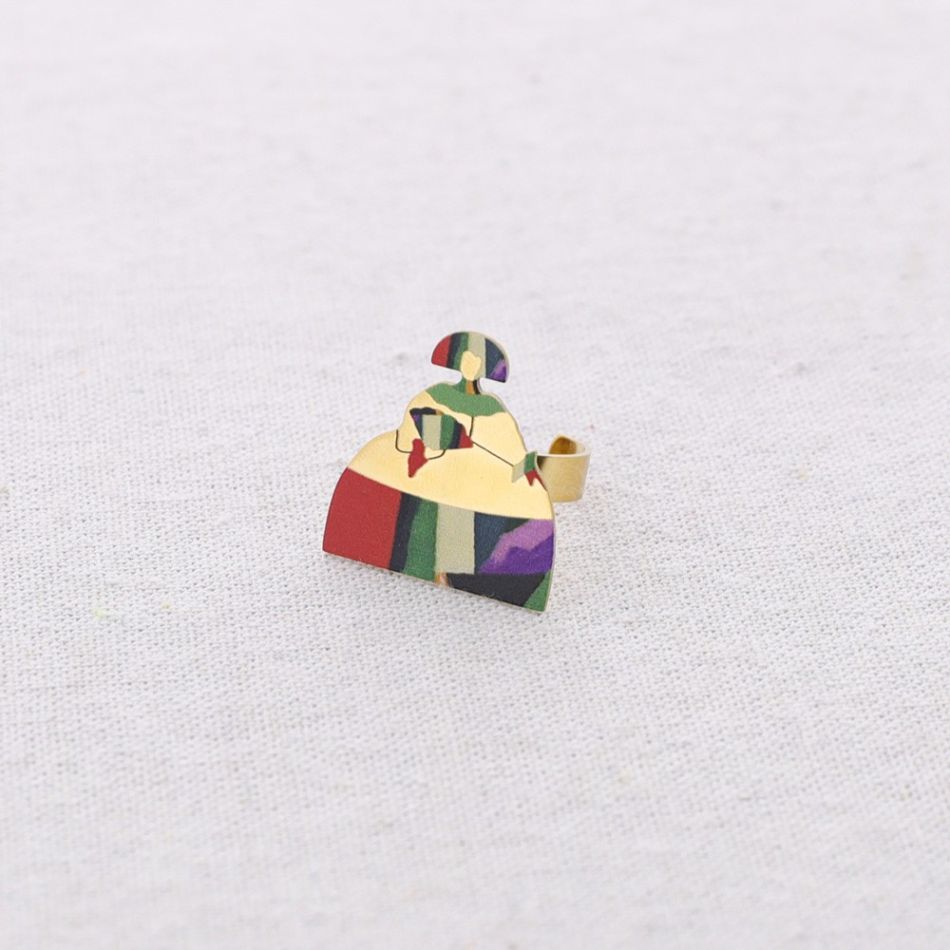 ANILLO ACERO MENINA DIBUJO