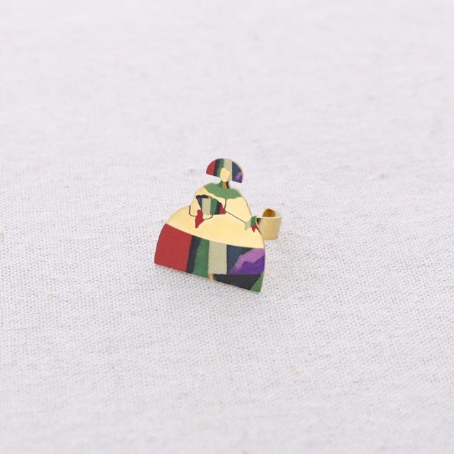 ANILLO ACERO MENINA DIBUJO