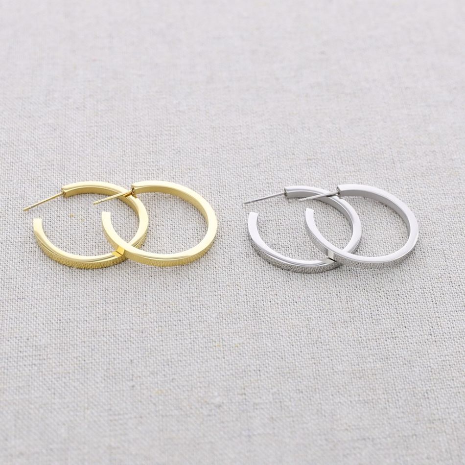 PENDIENTES ACERO ARO PLANO
