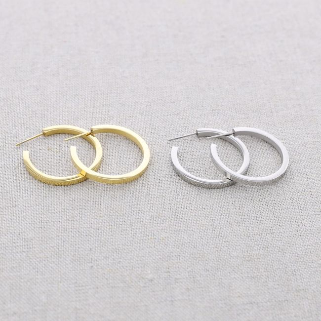 PENDIENTES ACERO ARO PLANO