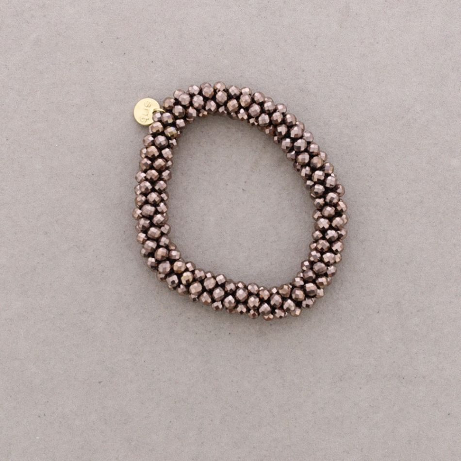 PULSERA ELÁSTICA CRISTALES FACETADOS 4MM