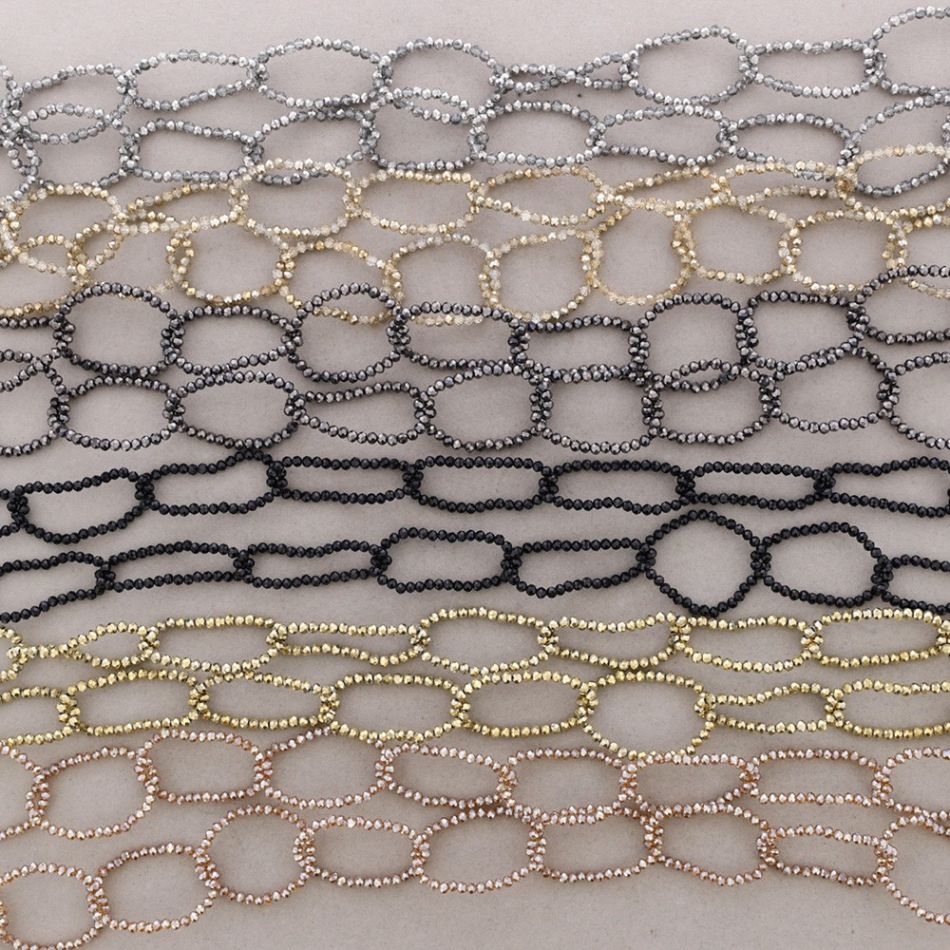 COLLAR LARGO CRISTALES FACETADOS