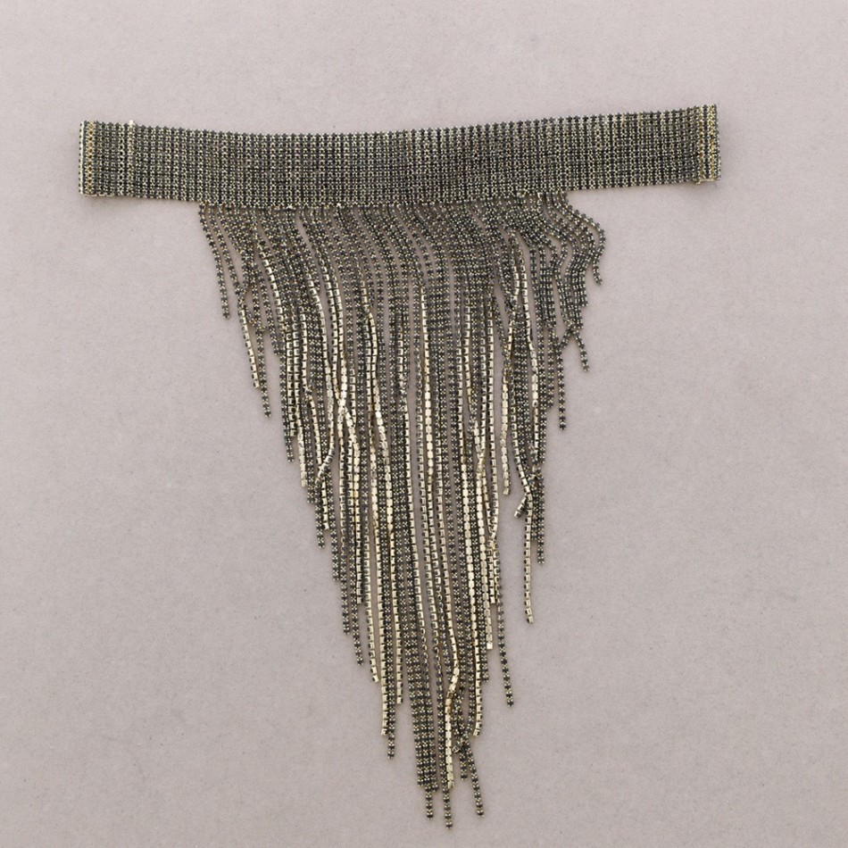 CHOKER METAL FLECOS CRISTALES