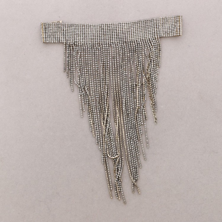 CHOKER METAL FLECOS CRISTALES 2