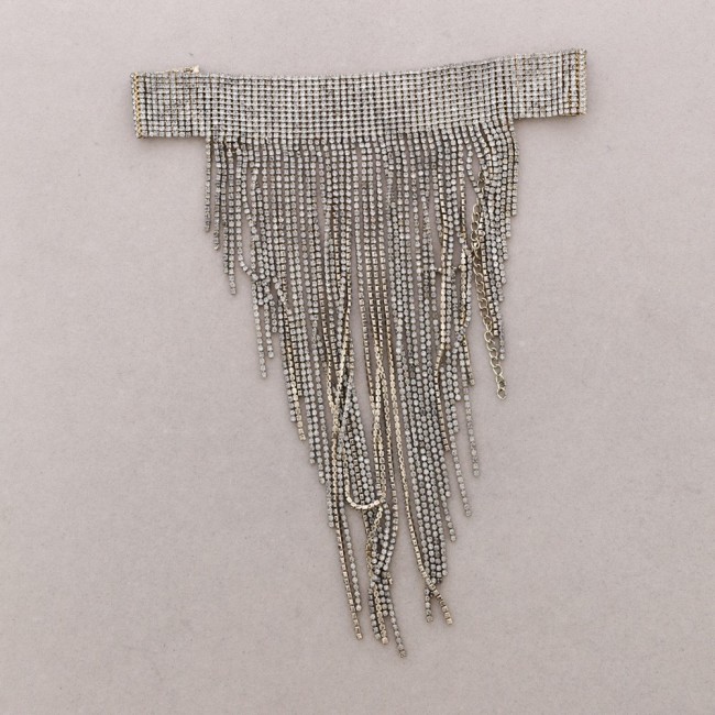CHOKER METAL FLECOS CRISTALES
