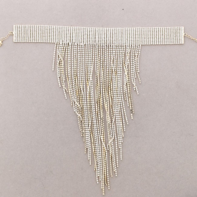 CHOKER METAL FLECOS CRISTALES