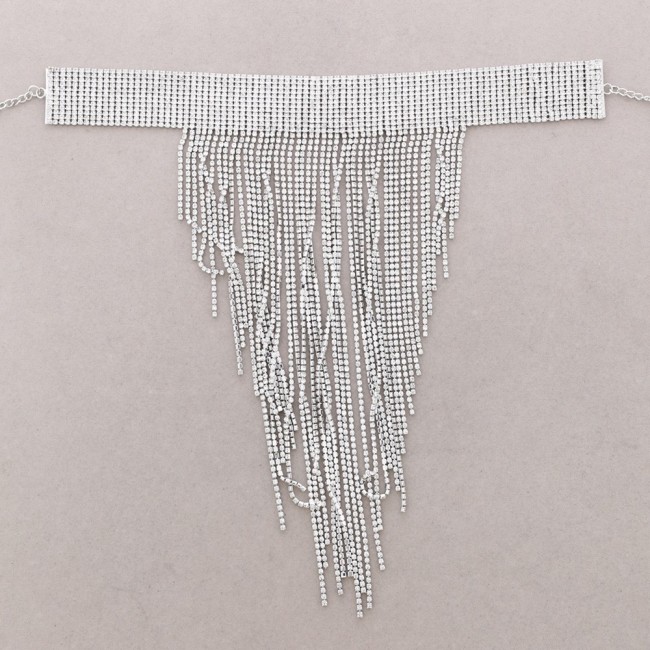 CHOKER METAL FLECOS CRISTALES