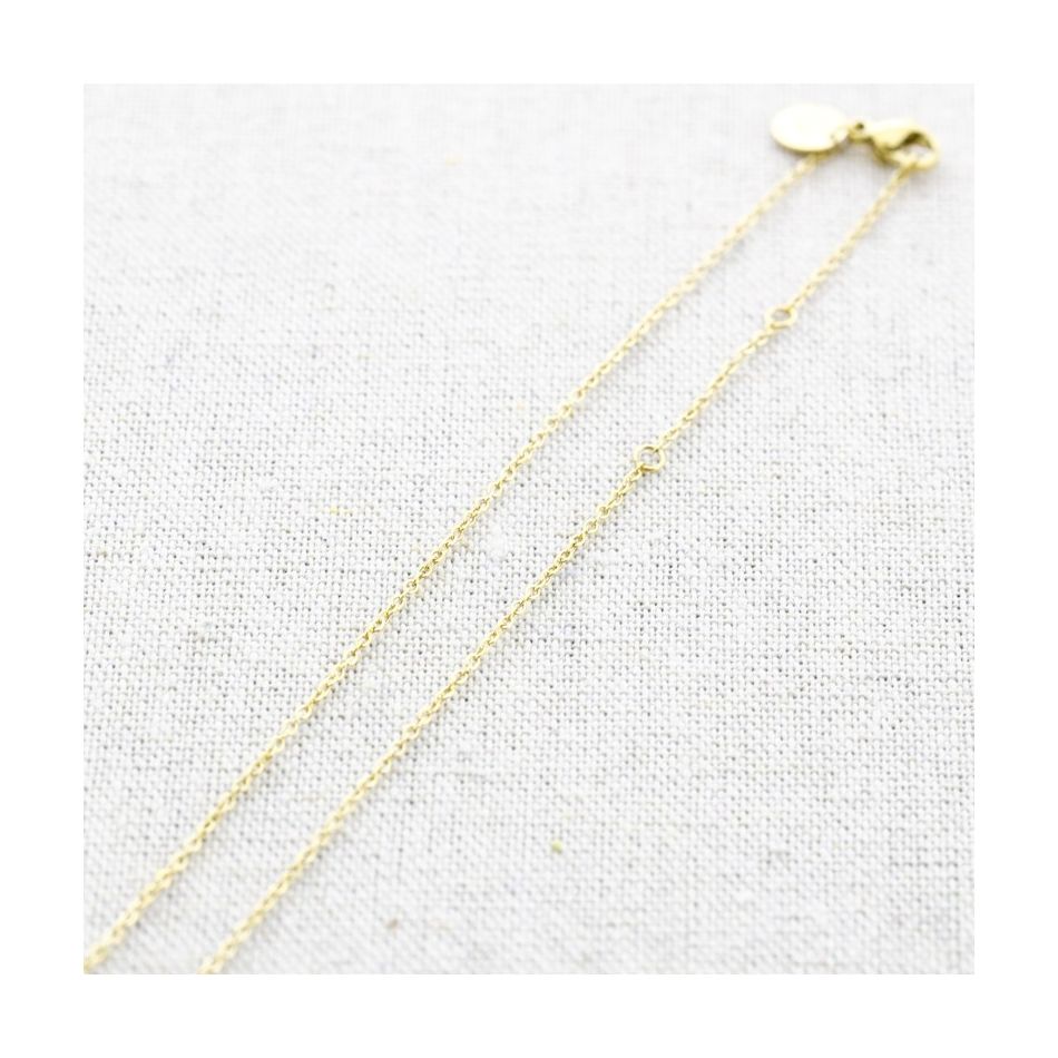 STEEL CHAIN SHORT NECKLACE 38CM
