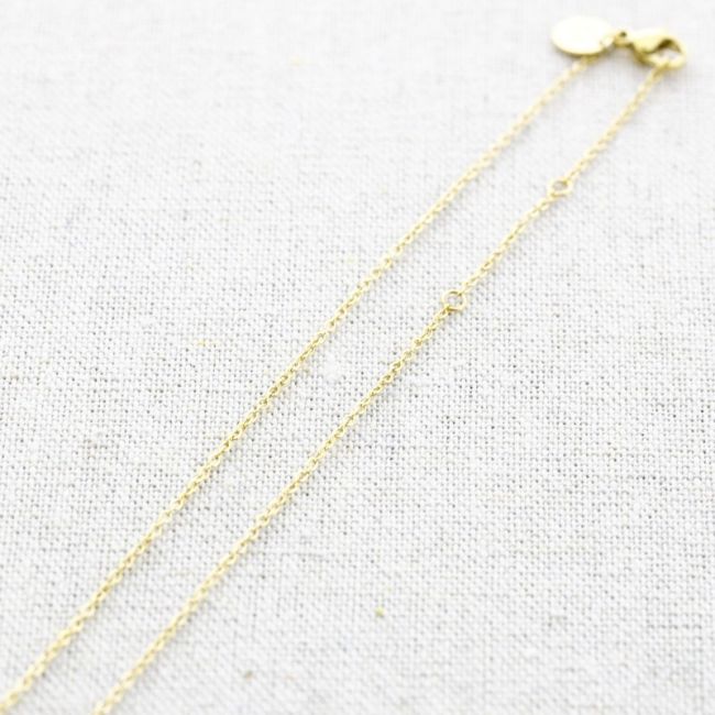 STEEL CHAIN SHORT NECKLACE 38CM