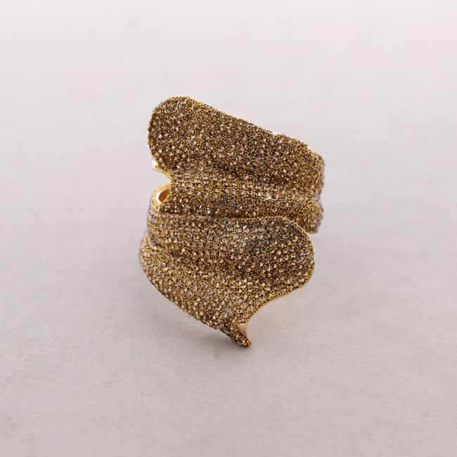 PULSERA ABIERTA METAL CRISTALES