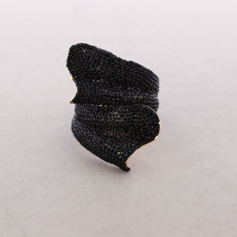 PULSERA ABIERTA METAL CRISTALES