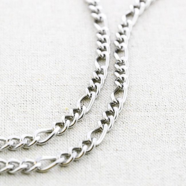 STEEL LINK NECKLACE 60CM
