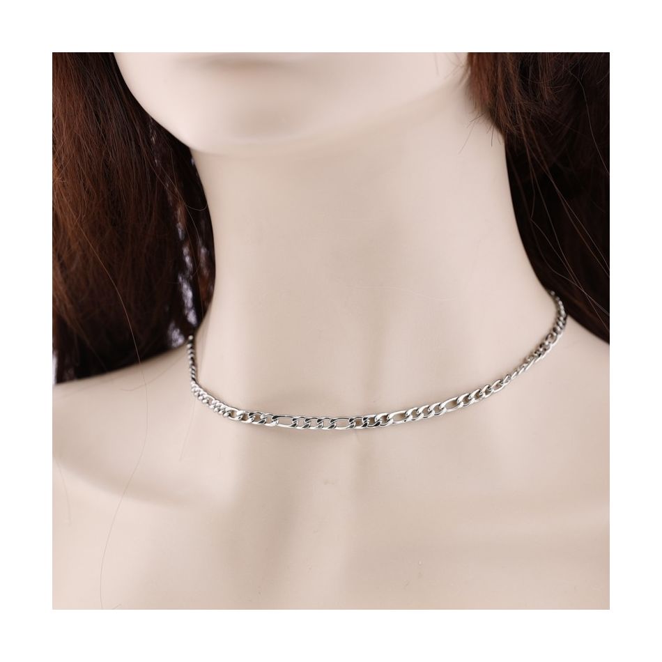 STEEL LINK NECKLACE 45CM